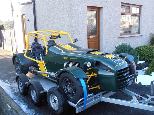 loaded on trailer